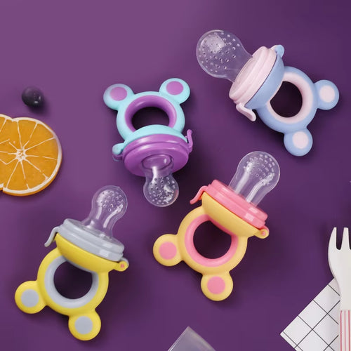 Baby Pacifier Fruit Feeder Baby Silicone Mesh Bag Pacifier Food-Grade Fruit and Vegetable Feeder Nursing Toddler Teething Toy