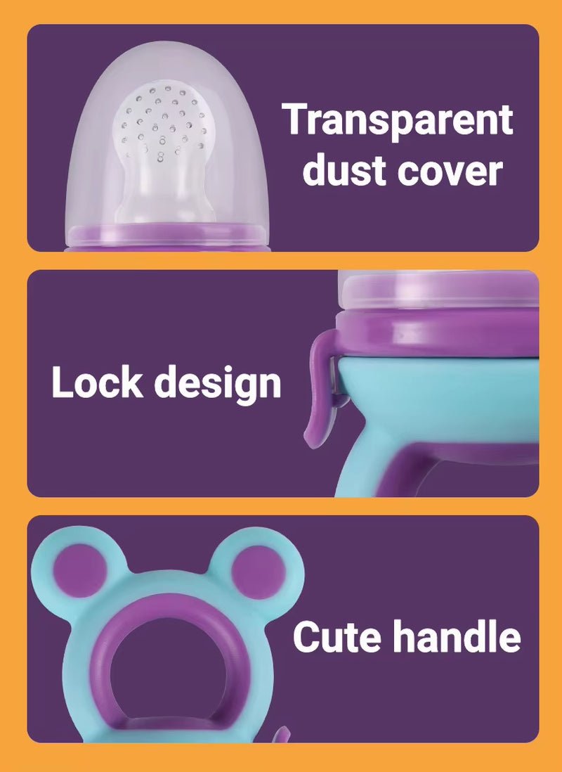 Baby Pacifier Fruit Feeder Baby Silicone Mesh Bag Pacifier Food-Grade Fruit and Vegetable Feeder Nursing Toddler Teething Toy