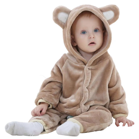 Baby Rompers Winter Kigurumi Lion Costume for Girls Boys Toddler Animal Jumpsuit Infant Clothes Pyjamas Kids Overalls Ropa Bebes