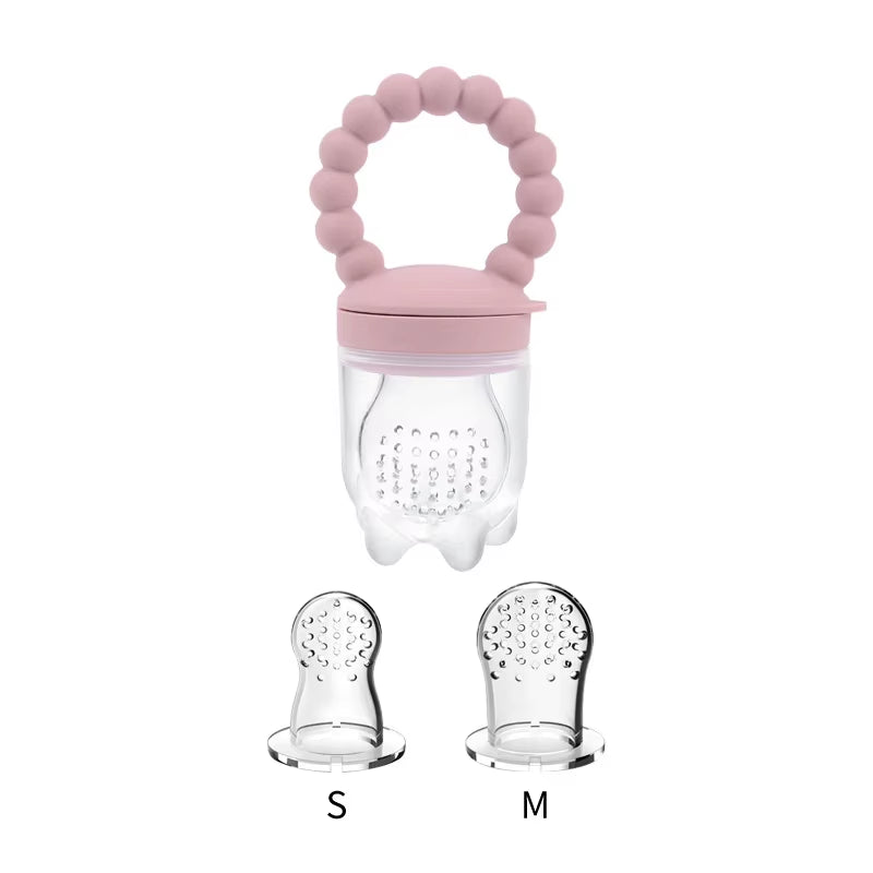 Baby Pacifier Fruit Feeder Baby Silicone Mesh Bag Pacifier Food-Grade Fruit and Vegetable Feeder Nursing Toddler Teething Toys